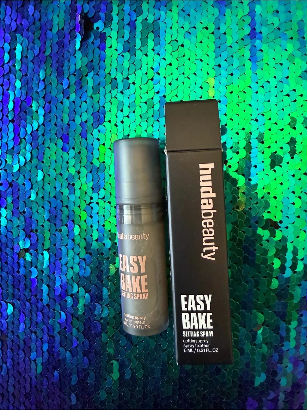 Huda beauty easy blur primer baby bake powder peach pie easy bake spray bundle